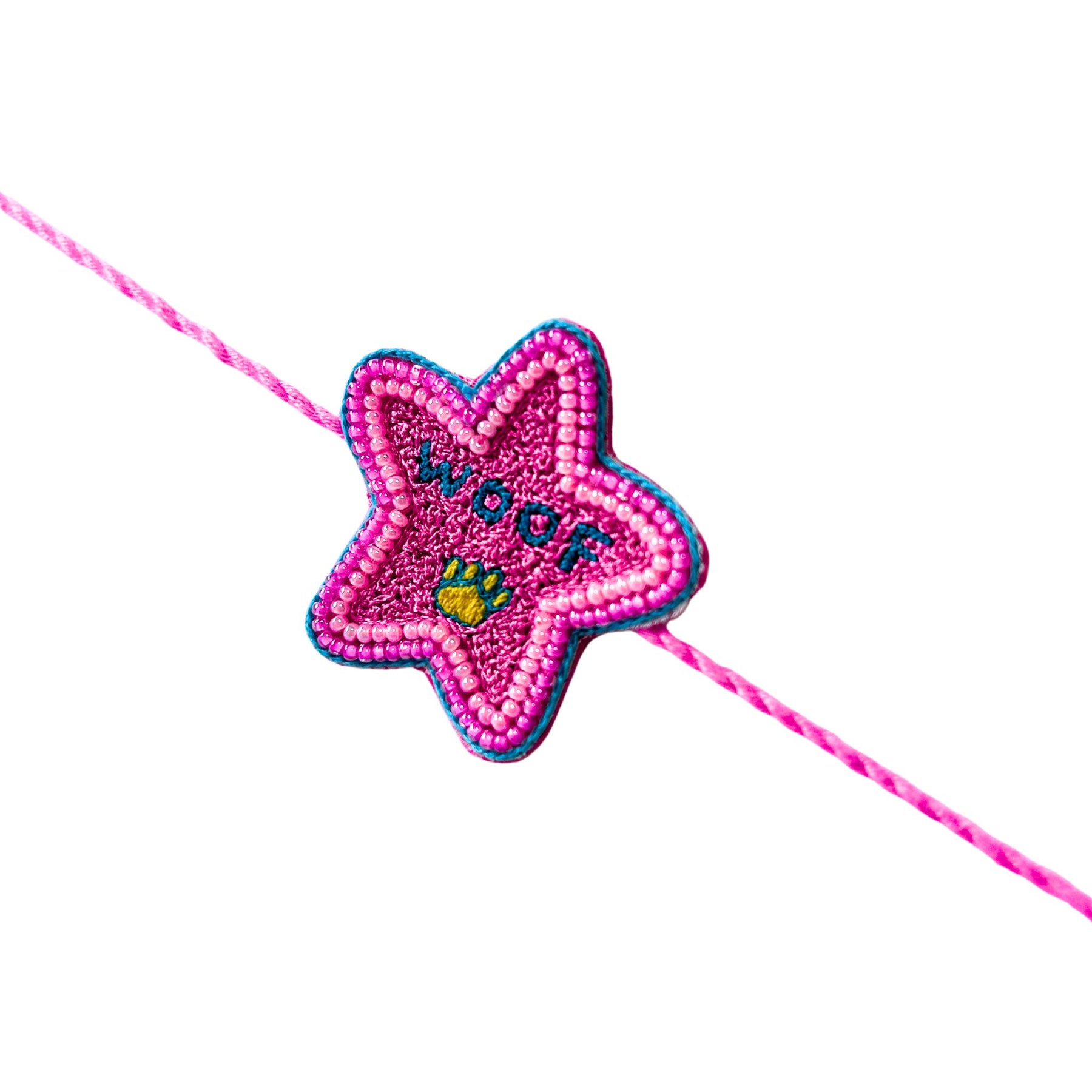 PINK WOOF PAW RAKHI FOR DOGS AND CATS