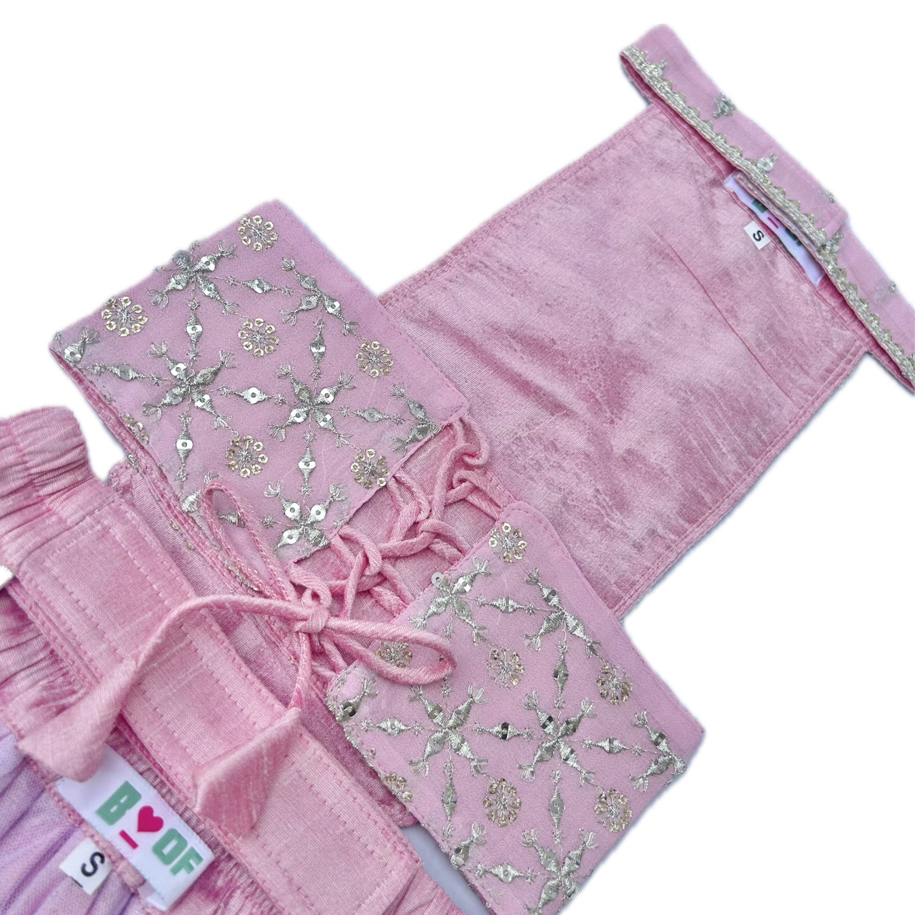 POWDER PINK FESTIVE DOG LEHENGA