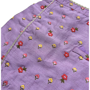 SUNSET PURPLE FLOWER EMBROIDERED DOG KURTA