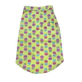 LIME GREEN GULAB COTTON KURTA FOR DOGS AND CATS