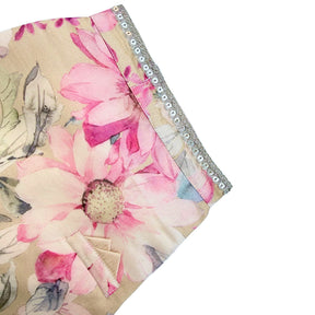 BEIGE GULNOOR PRINTED SHERWANI FOR DOGS AND CATS
