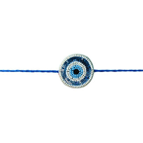 BLUE PHOOL COTTON DOG KURTA+EVIL EYE RAKHI FOR DOGS AND CATS