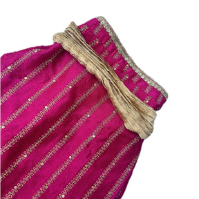 MAGENTA PINK ZARI WORK DOG KURTA