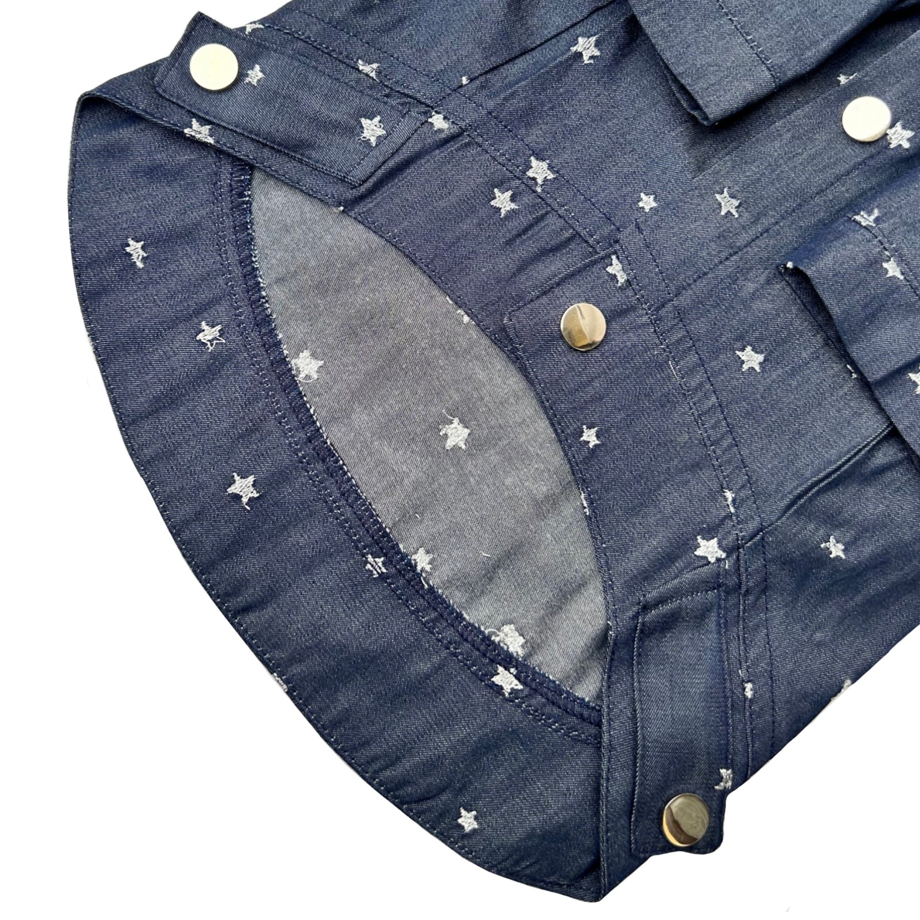 DENIM STAR JACKET STYLE DOG SHIRT