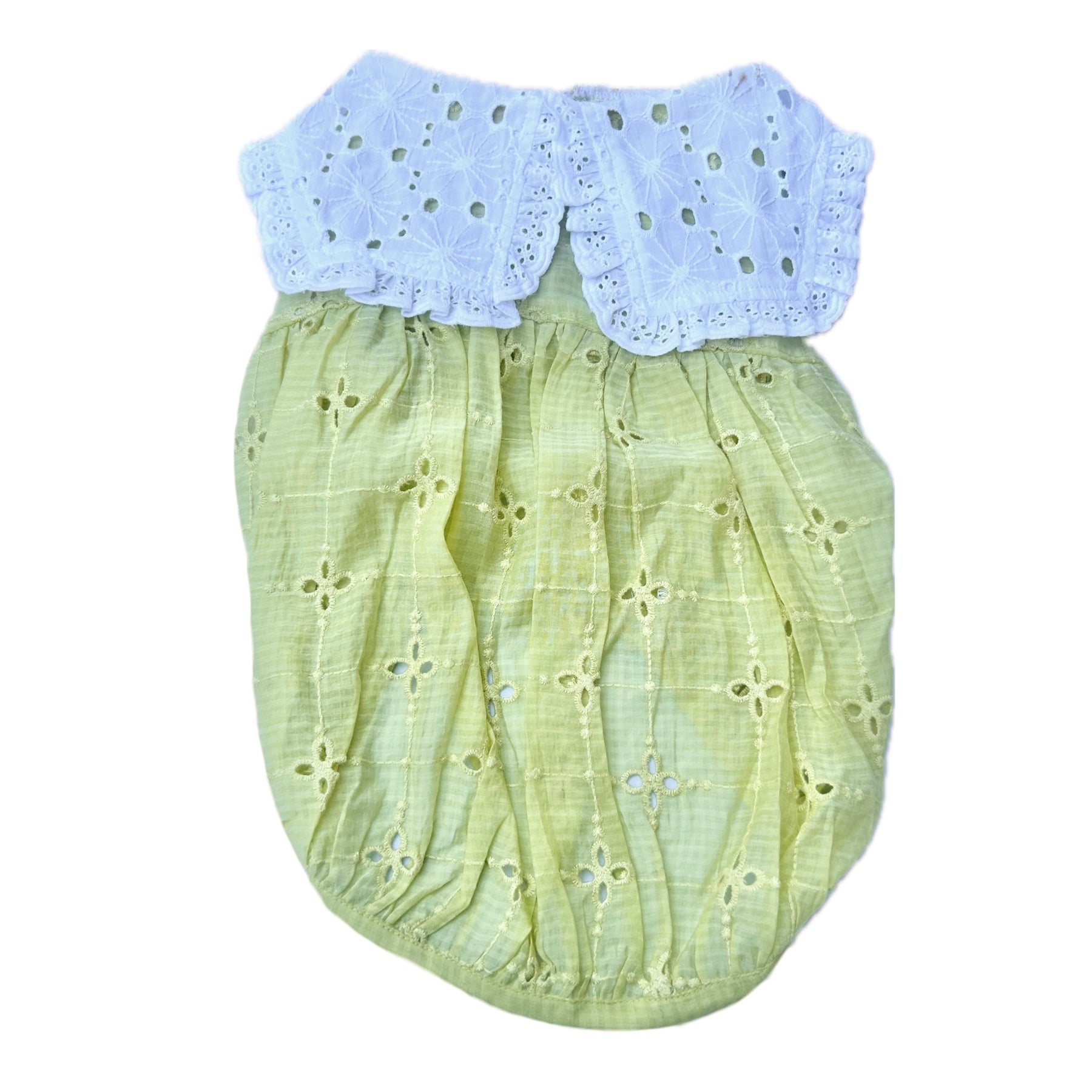 GREEN BIG COLLAR BUBBLE DOG DRESS