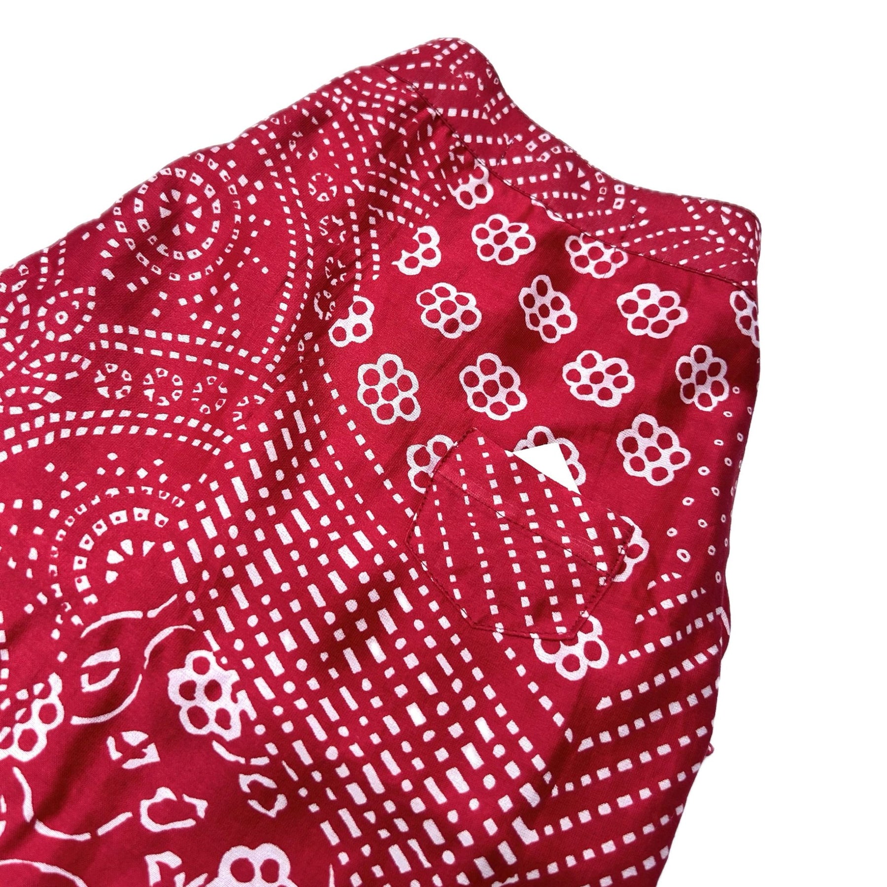RED PATHANI DOG KURTA
