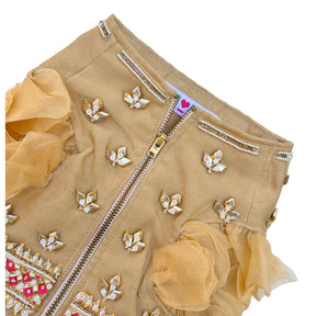 GOLD APPLIQUÉ GOTA PATTI DOG LEHENGA