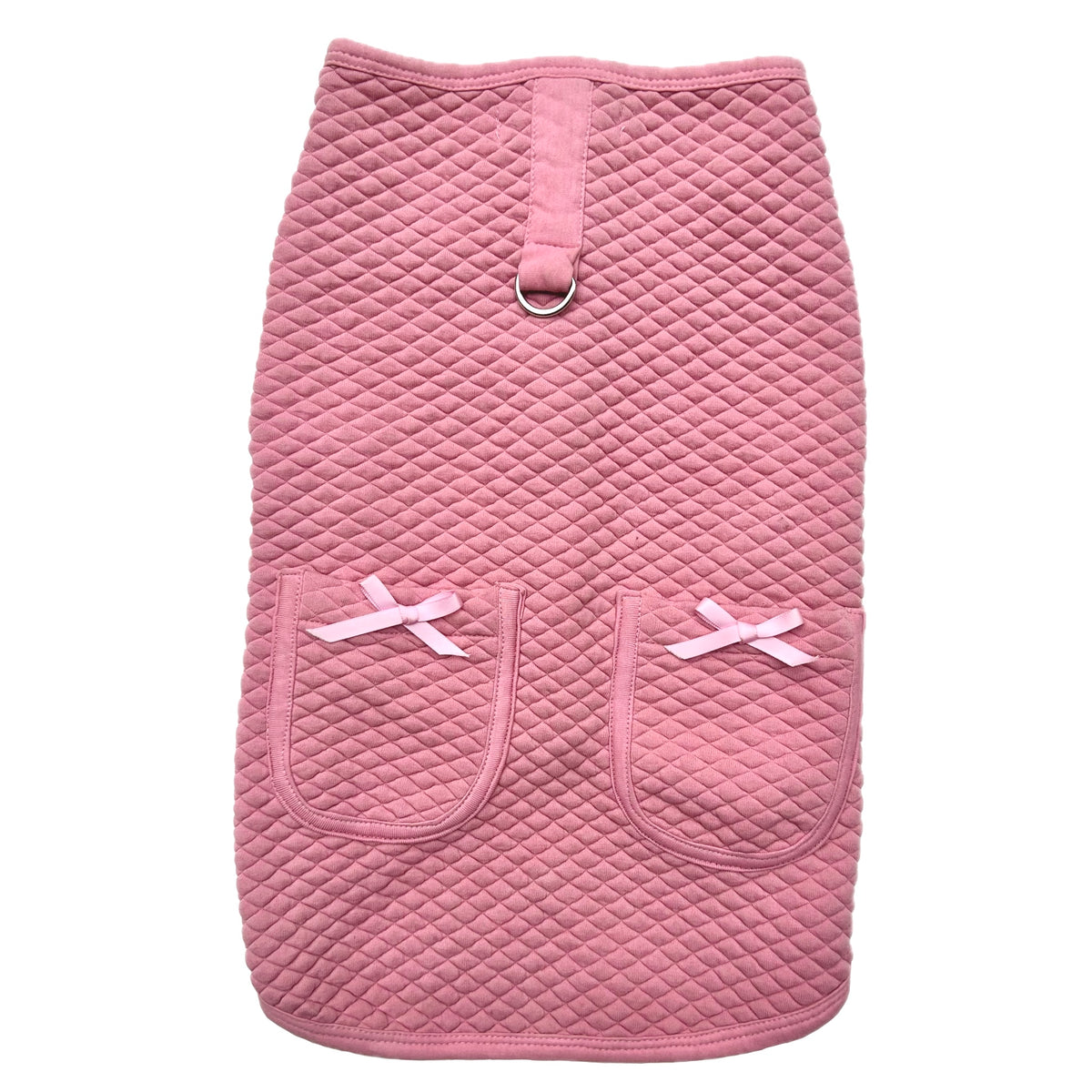 PINK QUILTED DOG HARNESS WAISTCOAT