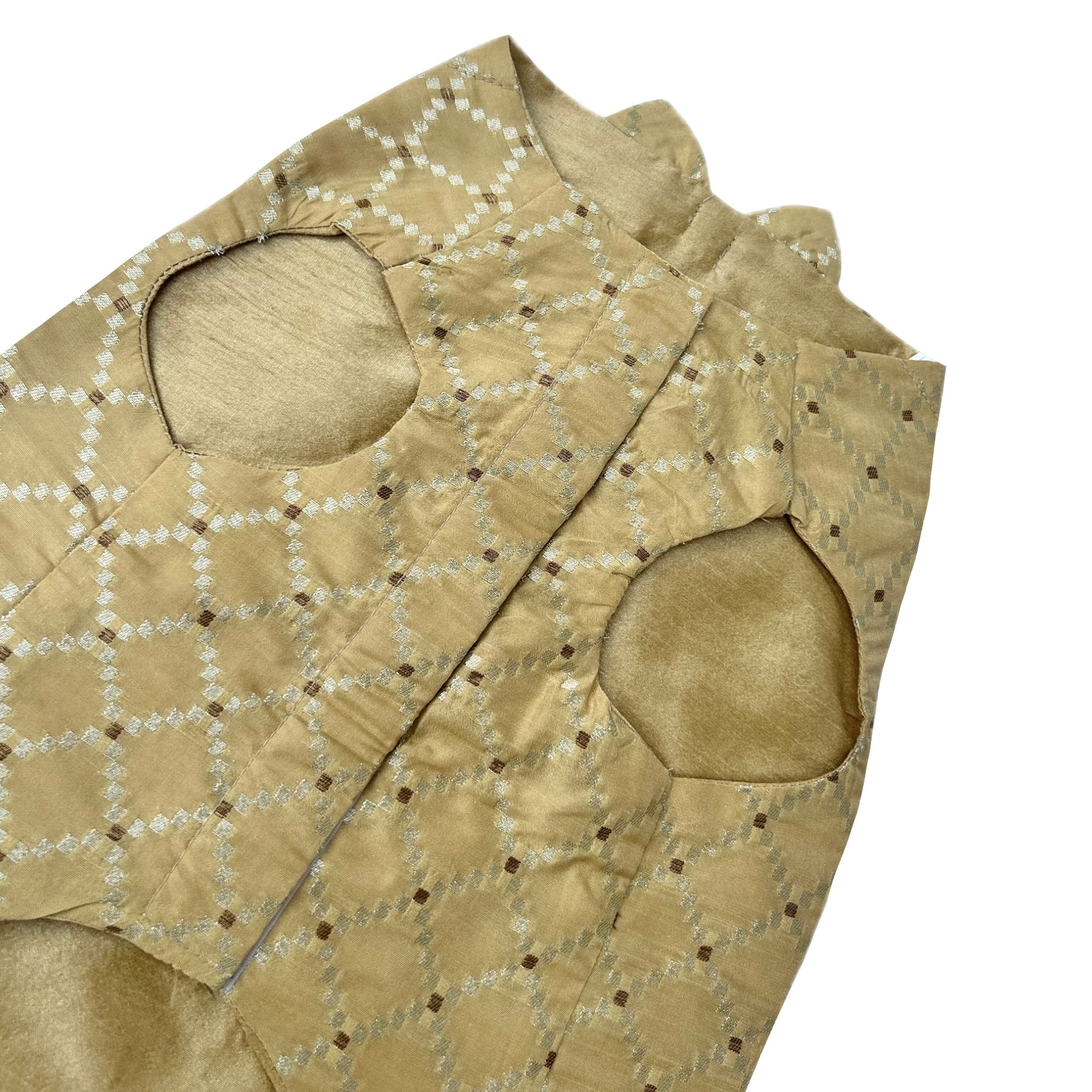 GOLD BROCADE BOW DOG SHERWANI