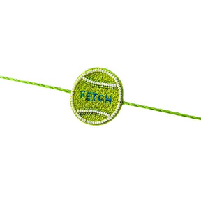 BOTTLE GREEN PATIALA MOTIF DOG LEHENGA + FETCH BALL RAKHI FOR DOG AND CATS