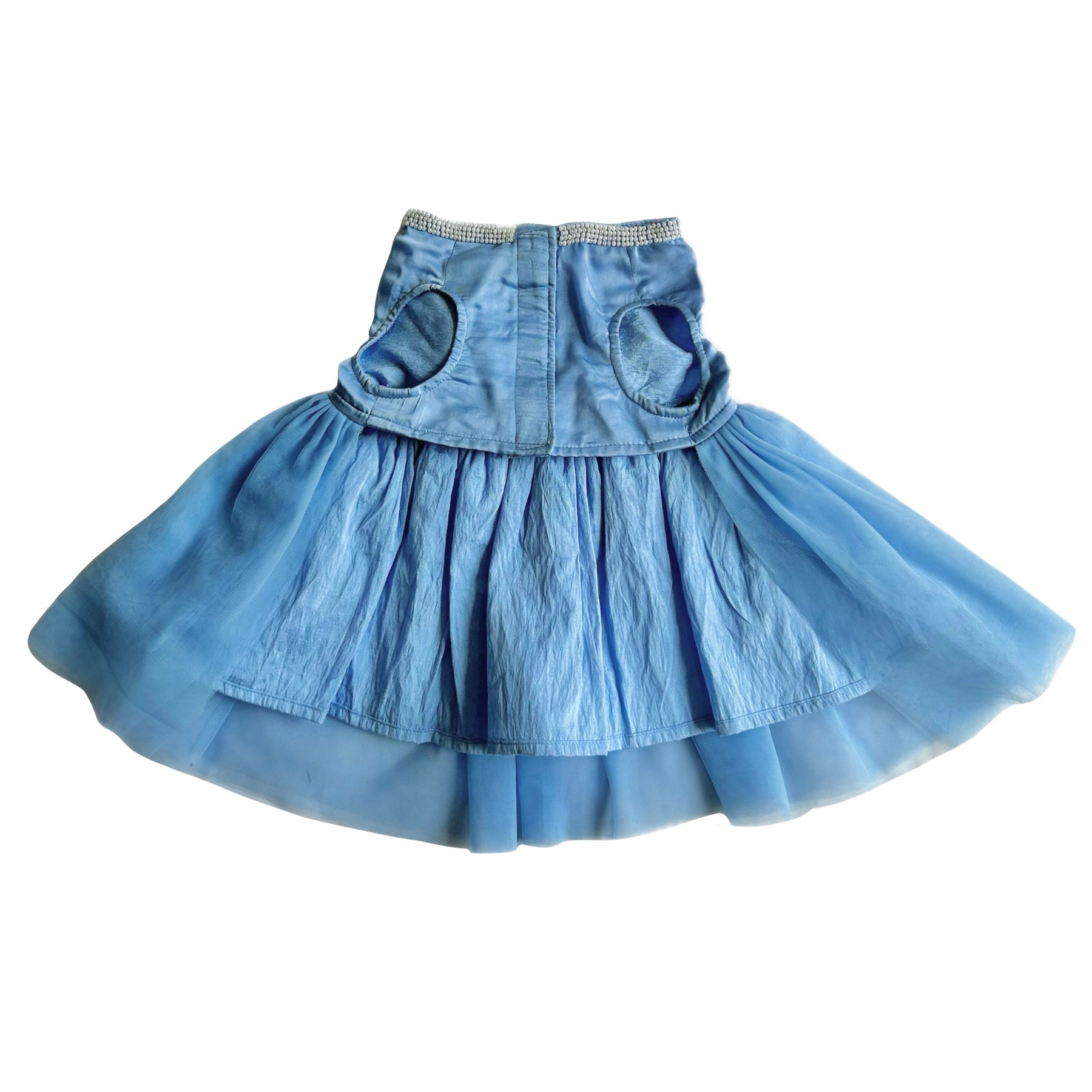 BLUE PRETTY PEARL TUTU DOG DRESS