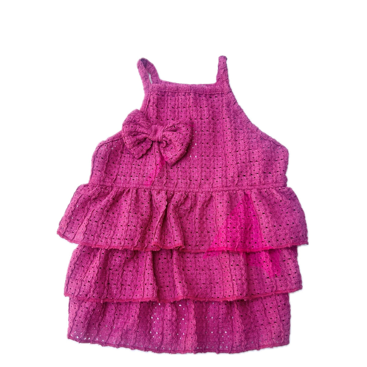 PINK RUFFLED DOG DRESS