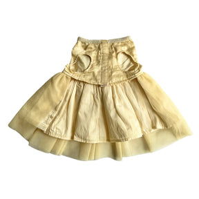 BEIGE PRETTY PEARL TUTU DOG DRESS