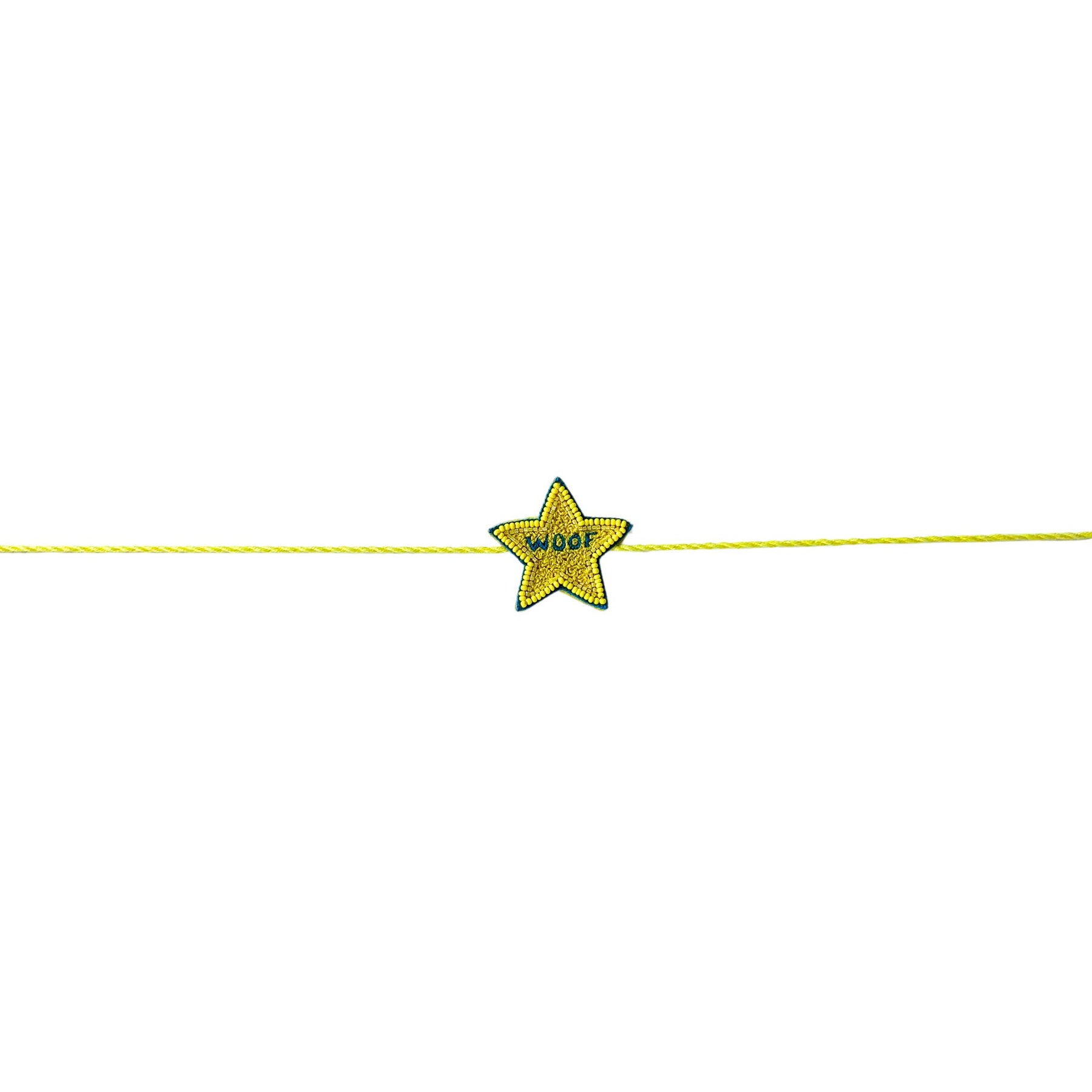 YELLOW STAR WOOF RAKHI FOR DOGS AND CATS