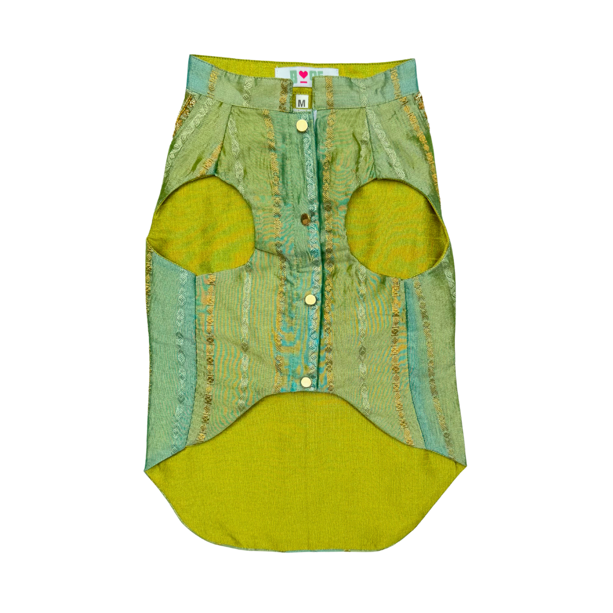 GREEN ZARI TISSUE HAND EMBROIDERED SHERWANI FOR DOGS AND CATS