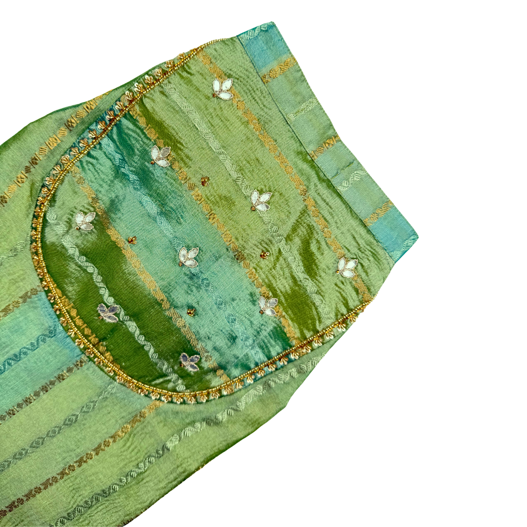 GREEN ZARI TISSUE HAND EMBROIDERED SHERWANI FOR DOGS AND CATS