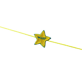 YELLOW STAR WOOF RAKHI FOR DOGS AND CATS