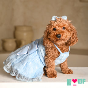 BABY BLUE CINDERELLA'S DAY DRESS FOR DOGS AND CATS
