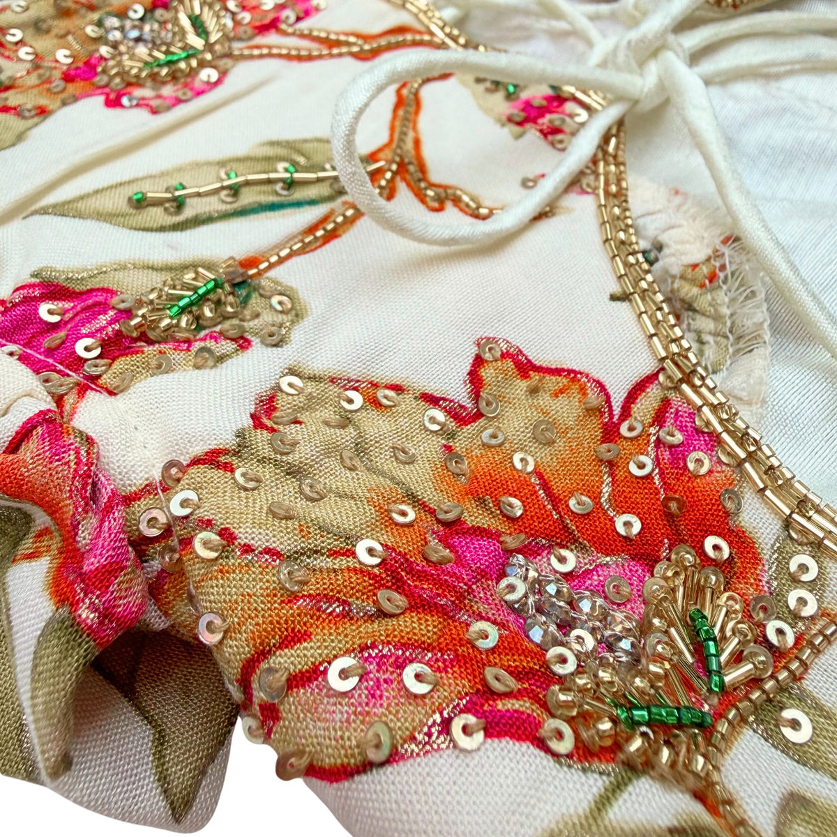 PHOOLJAAL HAND EMBROIDERED OFF-WHITE LEHENGA FOR DOGS AND CATS