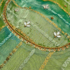 GREEN ZARI TISSUE HAND EMBROIDERED SHERWANI FOR DOGS AND CATS