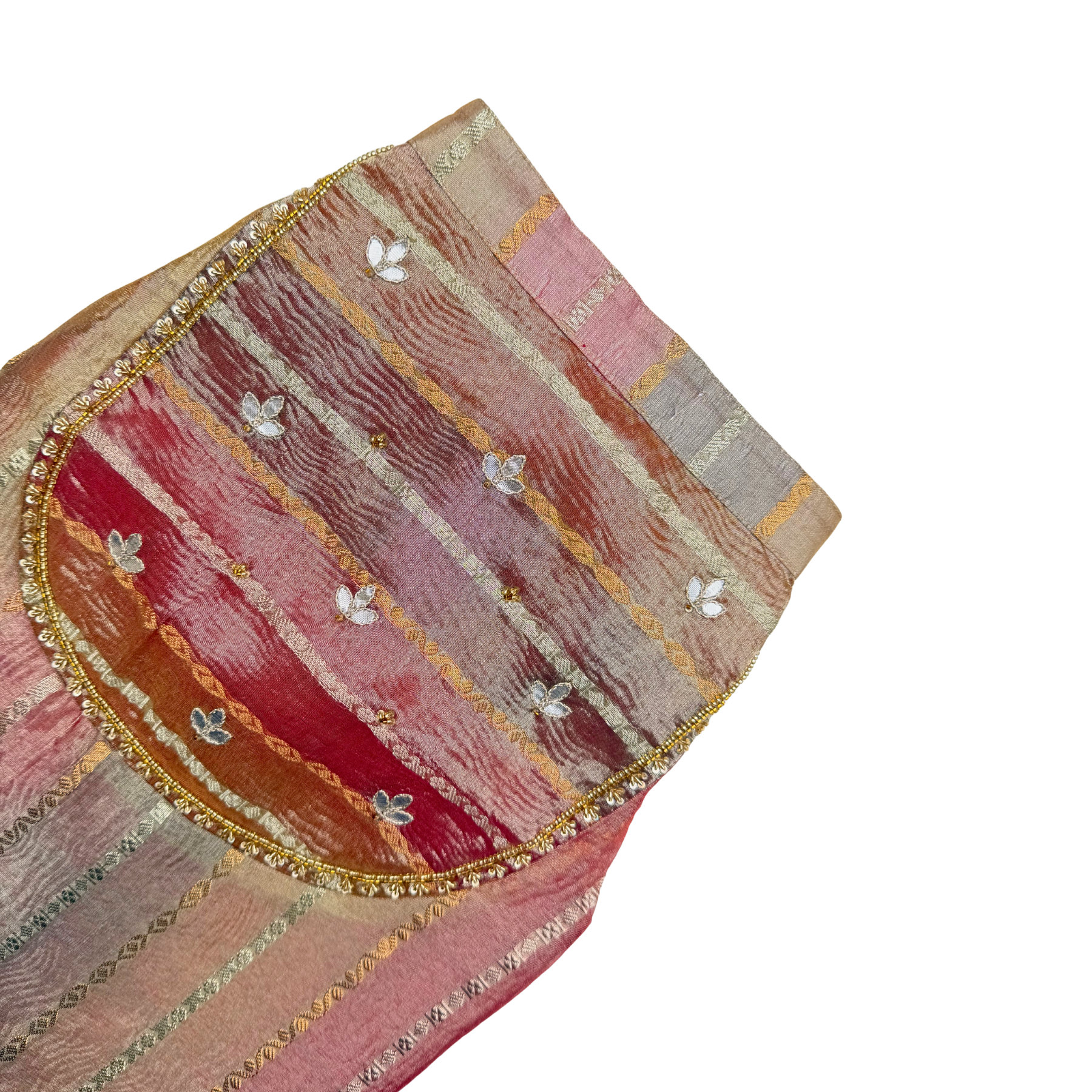 RED ZARI TISSUE HAND EMBROIDERED SHERWANI FOR DOGS AND CATS