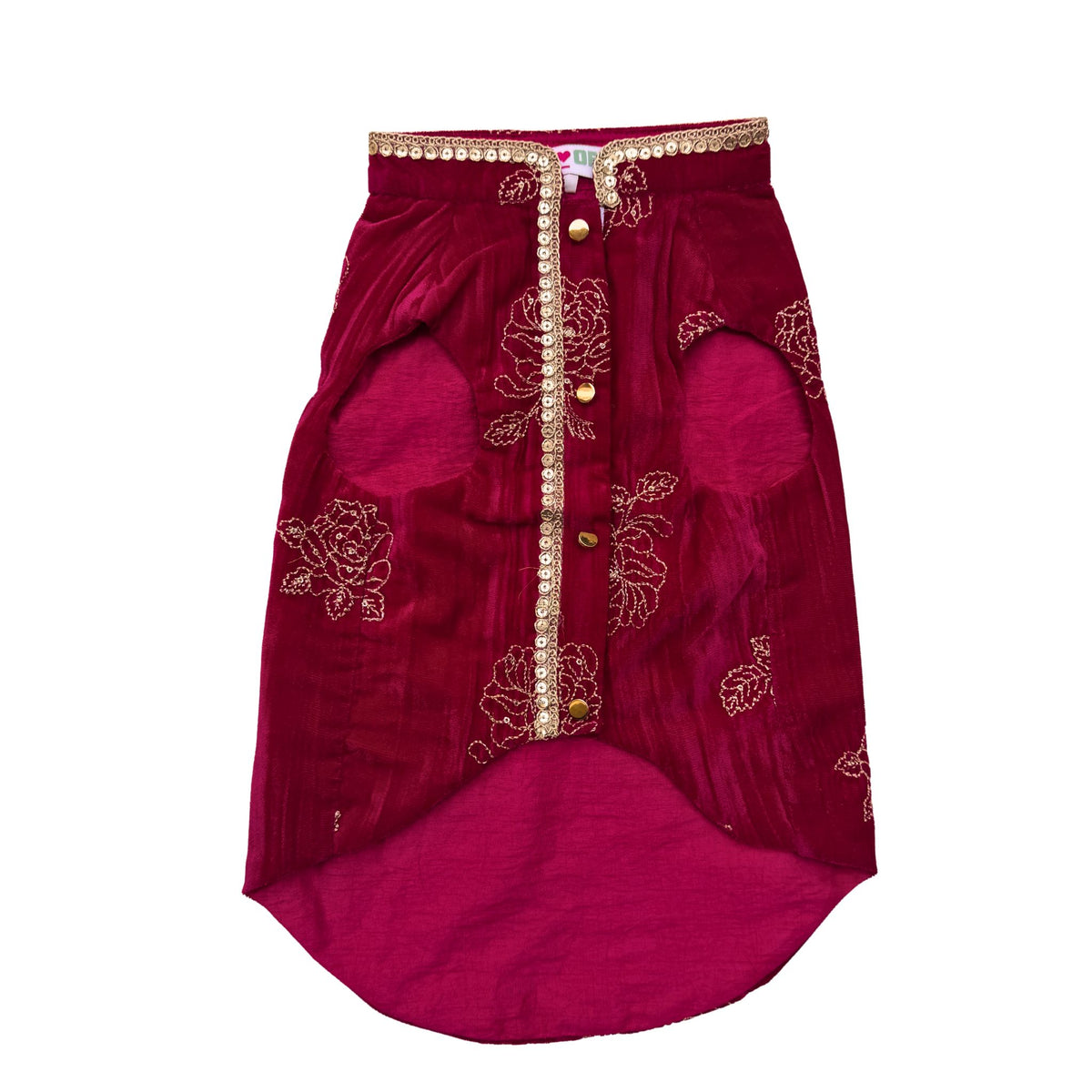 ROYAL ROSE VELVET SHERWANI FOR DOGS AND CATS