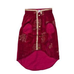 ROYAL ROSE VELVET SHERWANI FOR DOGS AND CATS