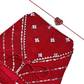 RED FESTIVE ZARI BUTI LEHENGA + LETTLE SISTER HEART RAKHI FOR DOG AND CATS