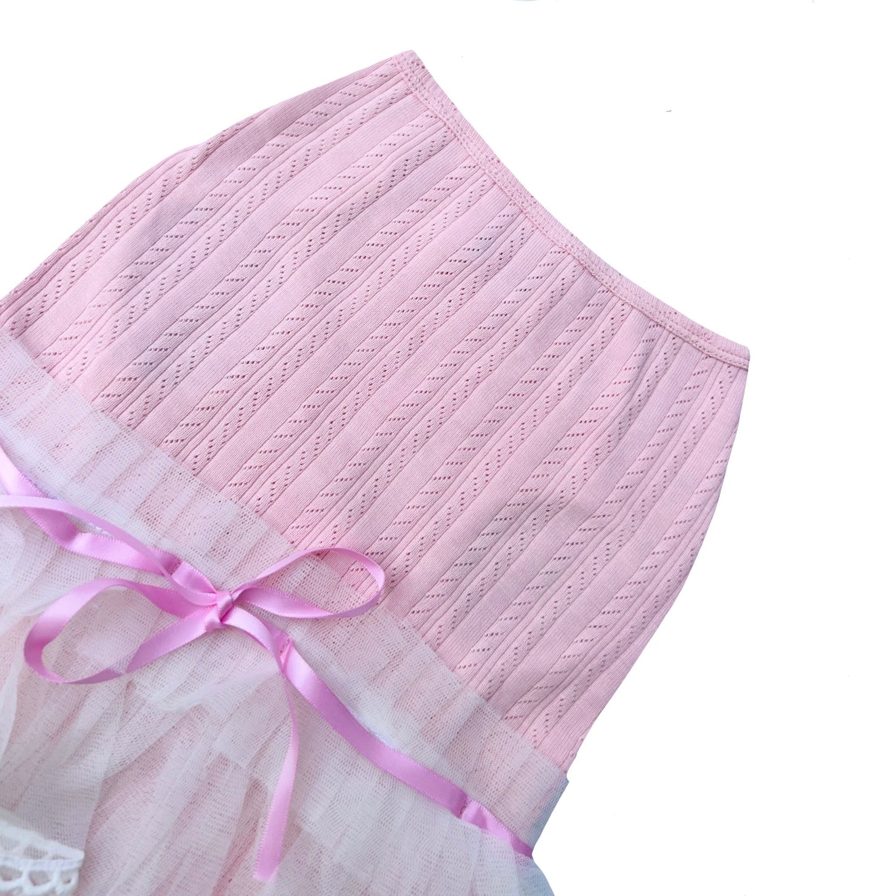 PINK CUTE RIBBON FRILL DOG DRESS