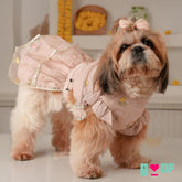 DAINTY FLORAL DUSKY PINK DOG LEHENGA FOR DOGS AND CATS