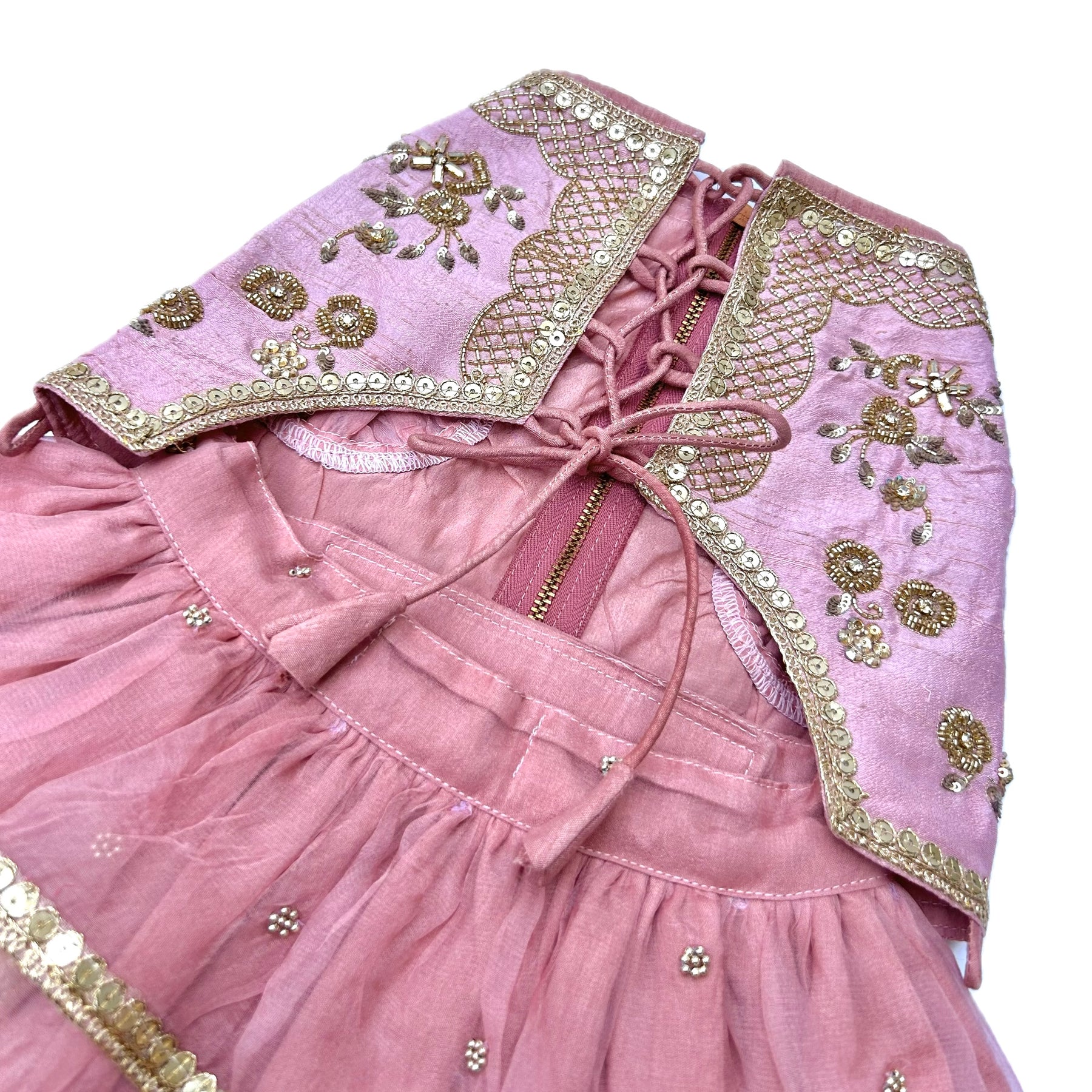 HAND EMBROIDERED BLUSH PINK LEHENGA