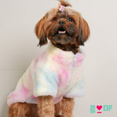 COLOURFUL FUR DOG JACKET