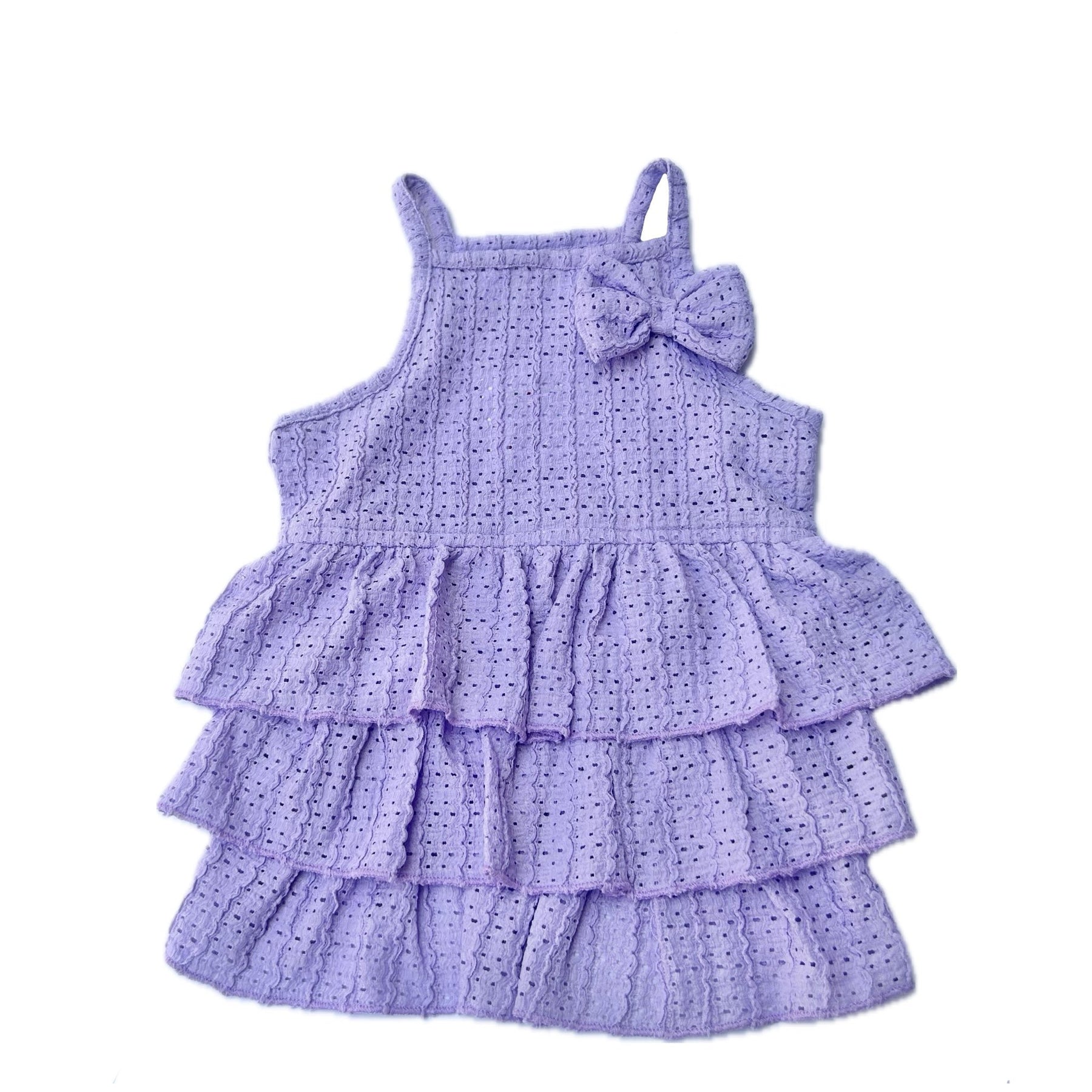 LAVENDER RUFFLED DOG DRESS