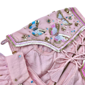 LIGHT PINK BUTTERFLY DOG LEHENGA