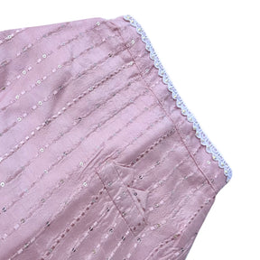 PINK TEXTURED PEARL DOG SHERWANI