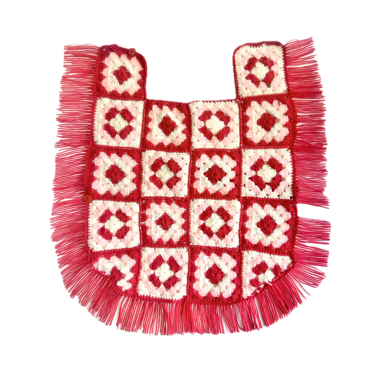 RED GRANNY CROCHET DOG JACKET