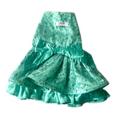 GREEN BIG BOW PRINCESS DOG DRESS