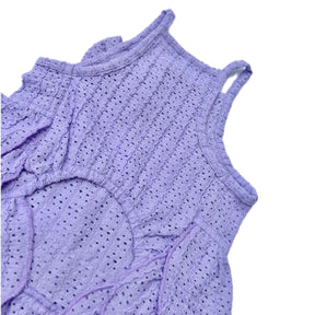 LAVENDER RUFFLED DOG DRESS