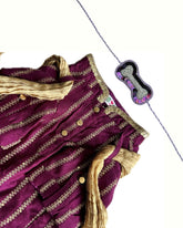 PURPLE ZARI WORK DOG KURTA+PURPLE PEARL RAKHI FOR DOGS AND CATS