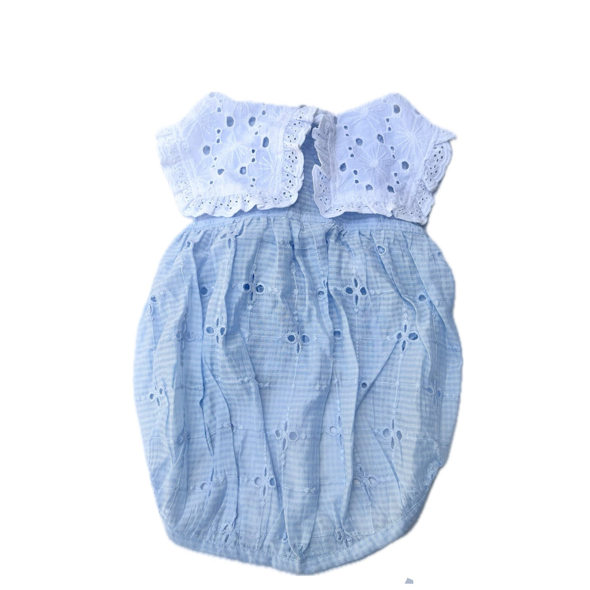 BLUE BIG COLLAR BUBBLE DOG DRESS