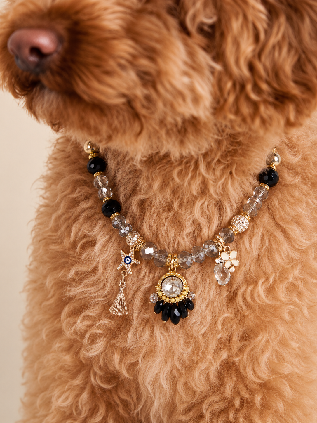 Midnight Aura Crystal Pet Necklace