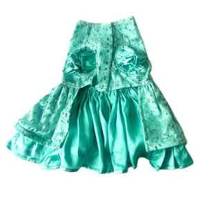 GREEN BIG BOW PRINCESS DOG DRESS