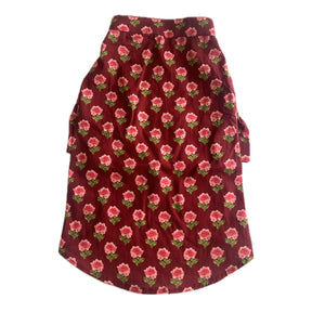 RED COTTON GULAB DOG KURTA