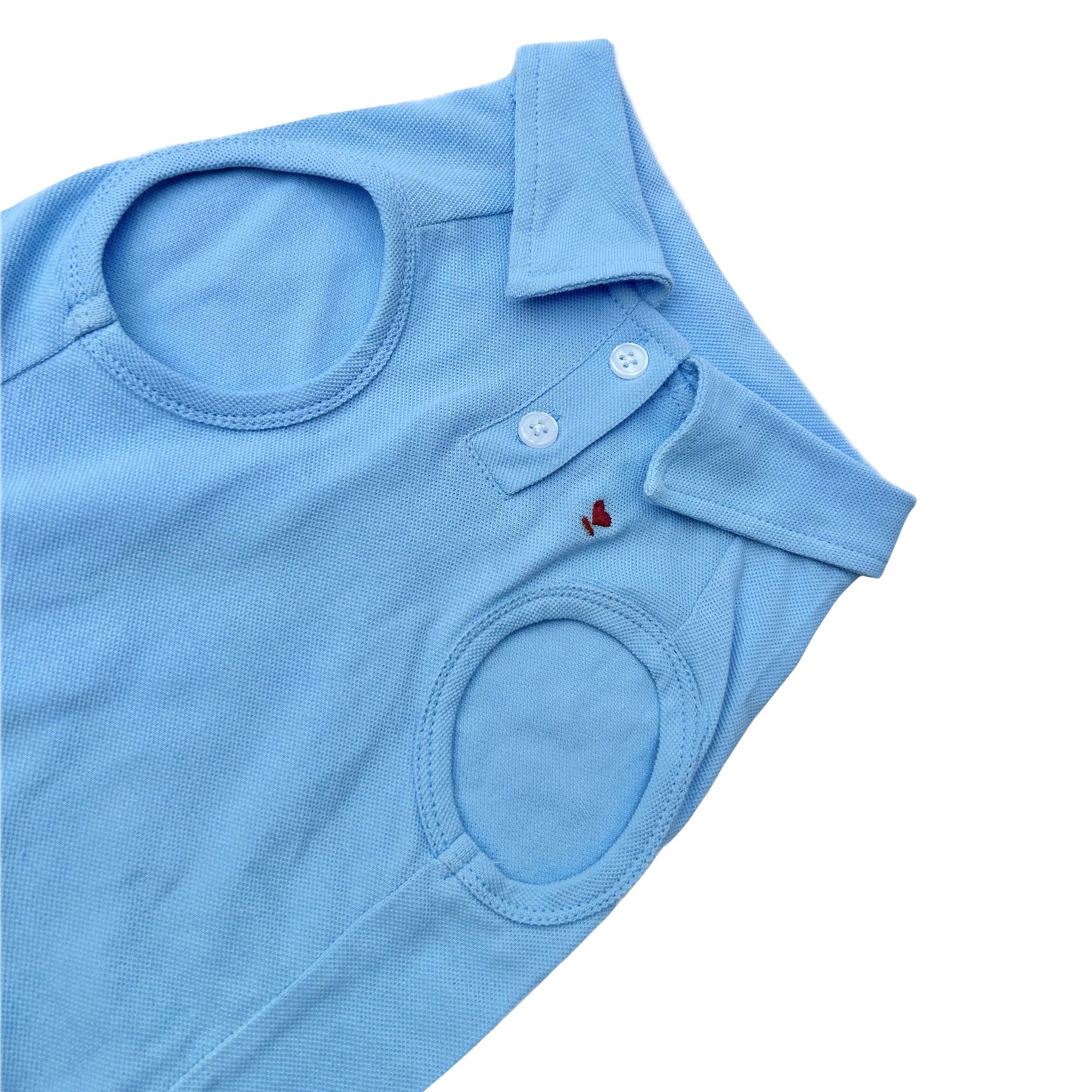 BLUE LITTLE HEART POLO DOG T-SHIRT