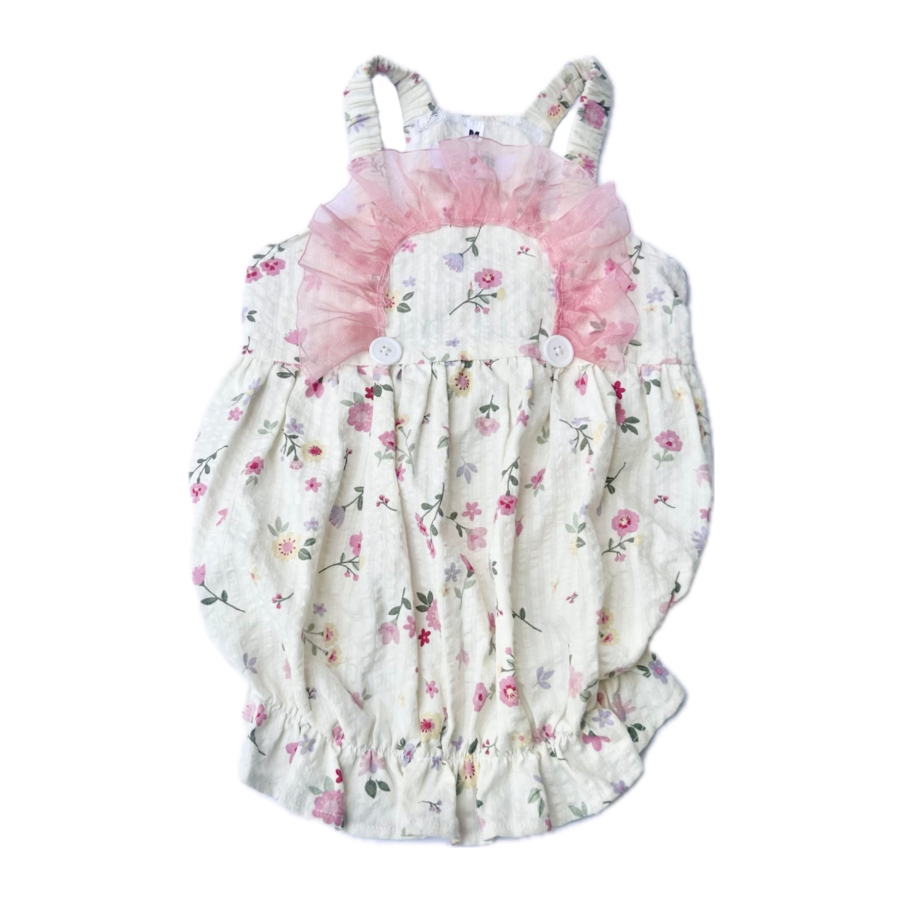 FLORAL ORGANZA RUFFLE DOG DRESS