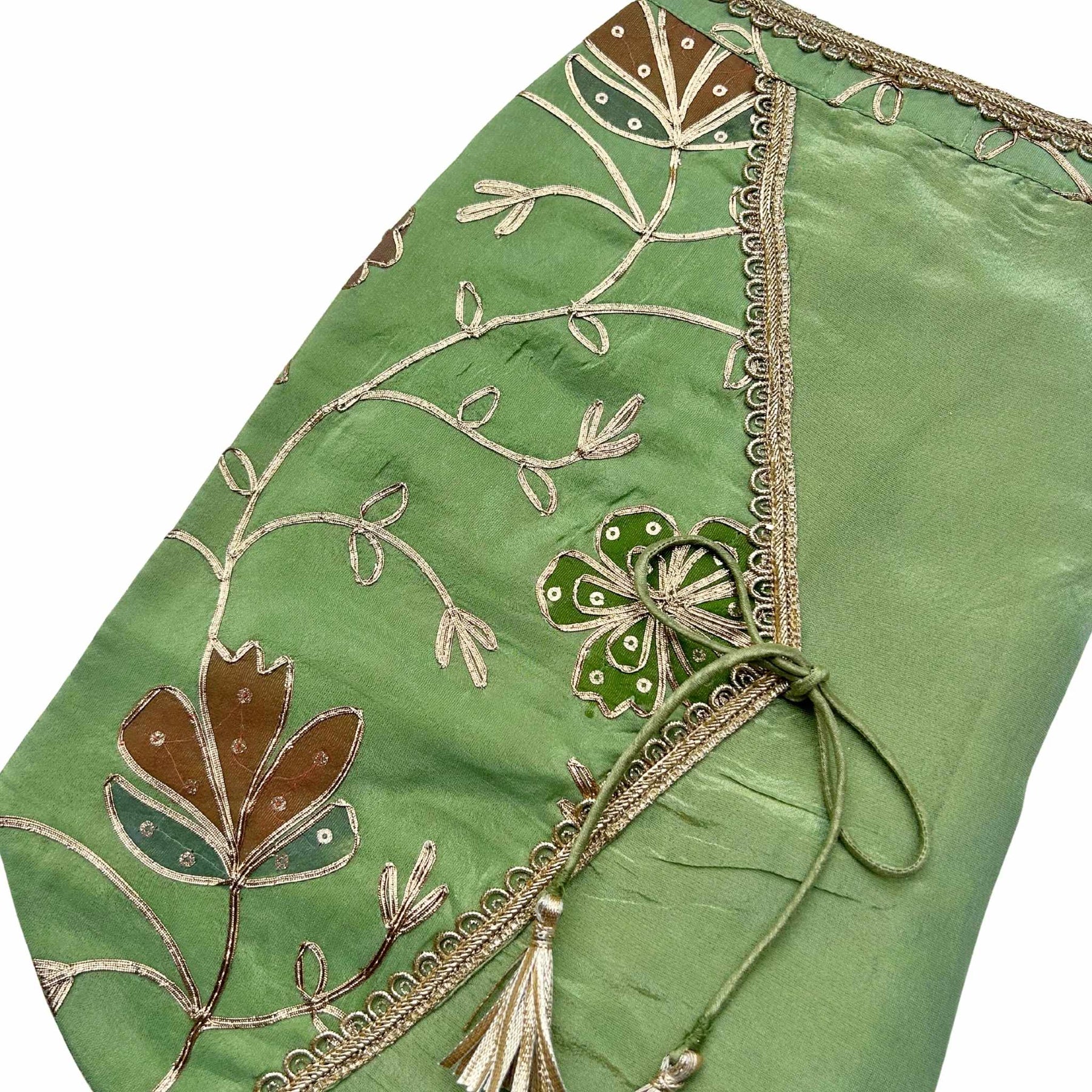 PISTA GREEN GOTA PHOOL WAISTCOAT FOR DOGS AND CATS