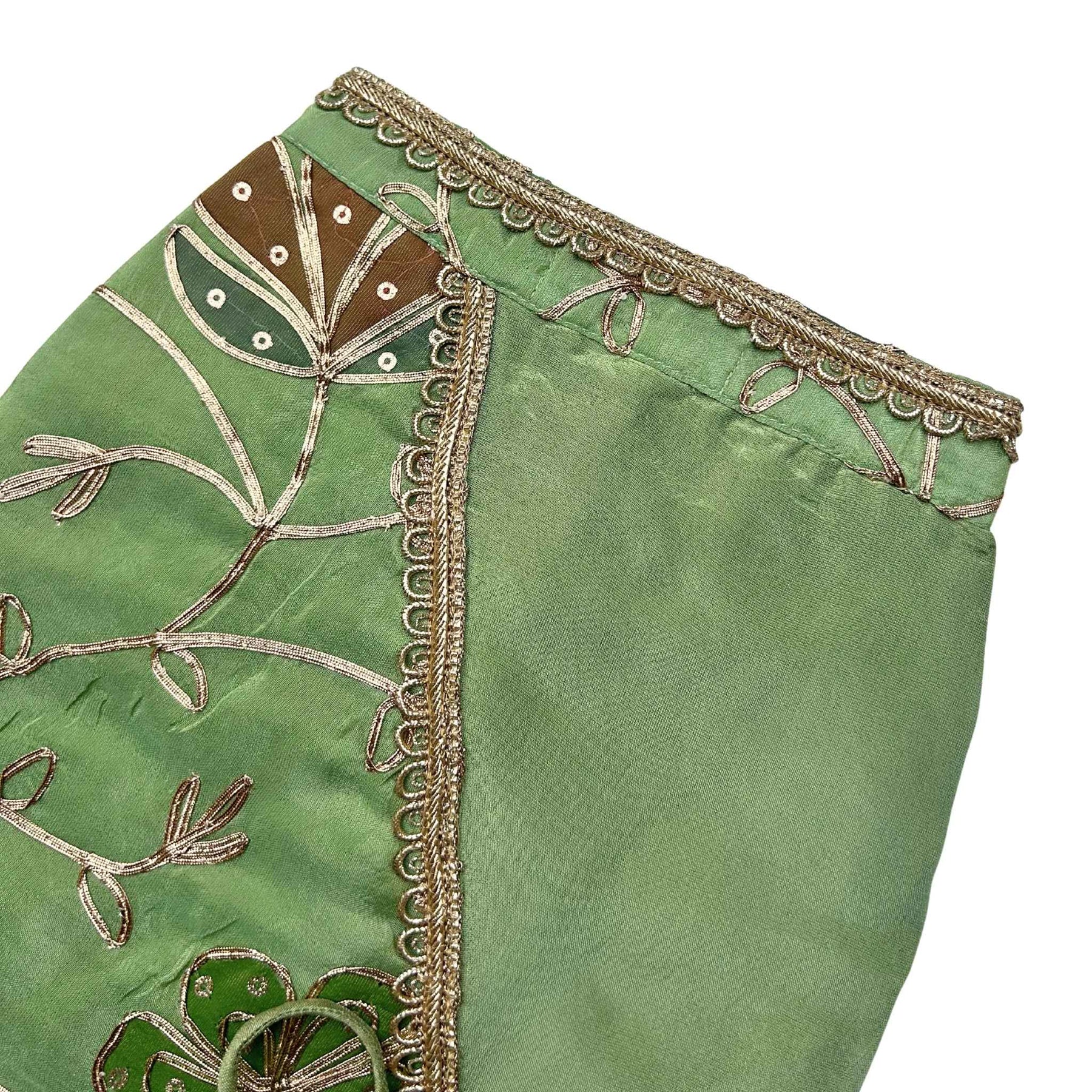 PISTA GREEN GOTA PHOOL WAISTCOAT FOR DOGS AND CATS