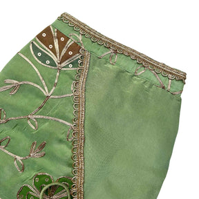 PISTA GREEN GOTA PHOOL WAISTCOAT FOR DOGS AND CATS