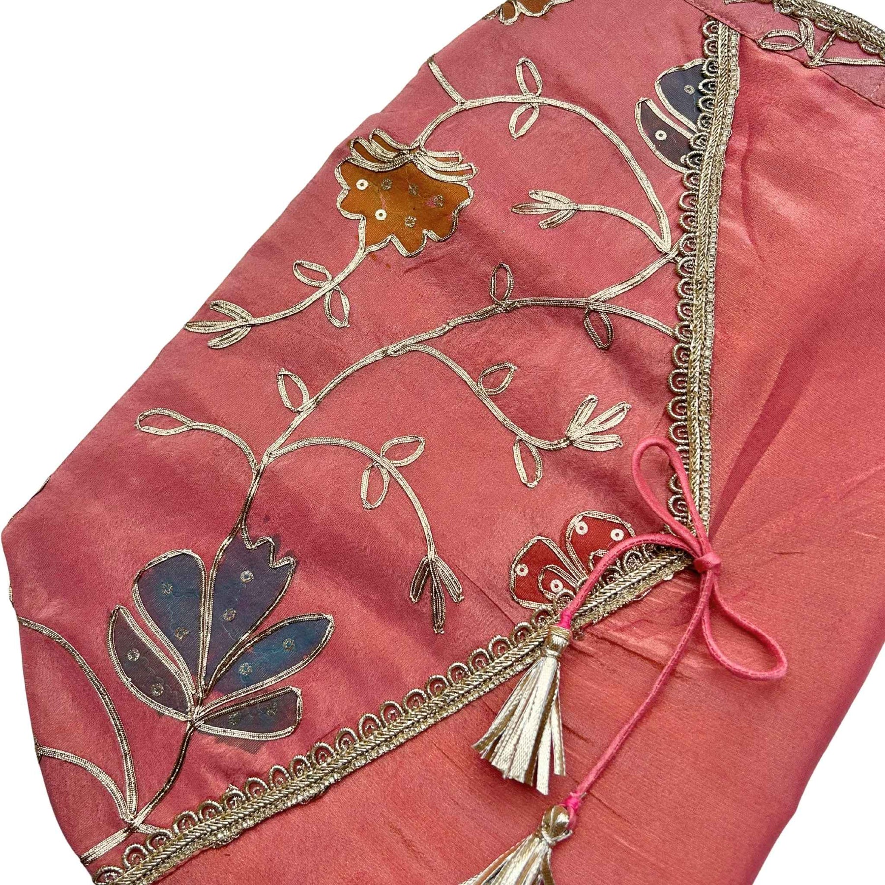 CORAL GOTA PHOOL WAISTCOAT FOR DOGS AND CATS