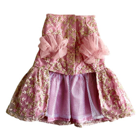 PINK SEQUINS EMBROIDERED DRESS + BONE RAKHI FOR DOGS AND CATS